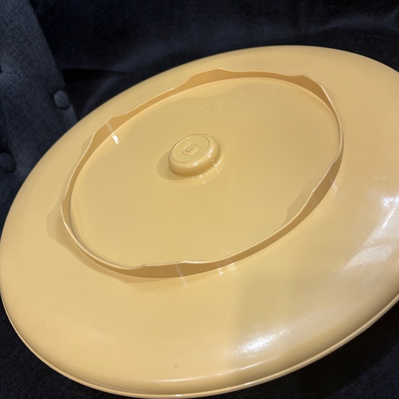 Vintage TUPPERWARE DIP N SERVE Tray/Bowl Set Harvest Gold - Picture 4 of 4